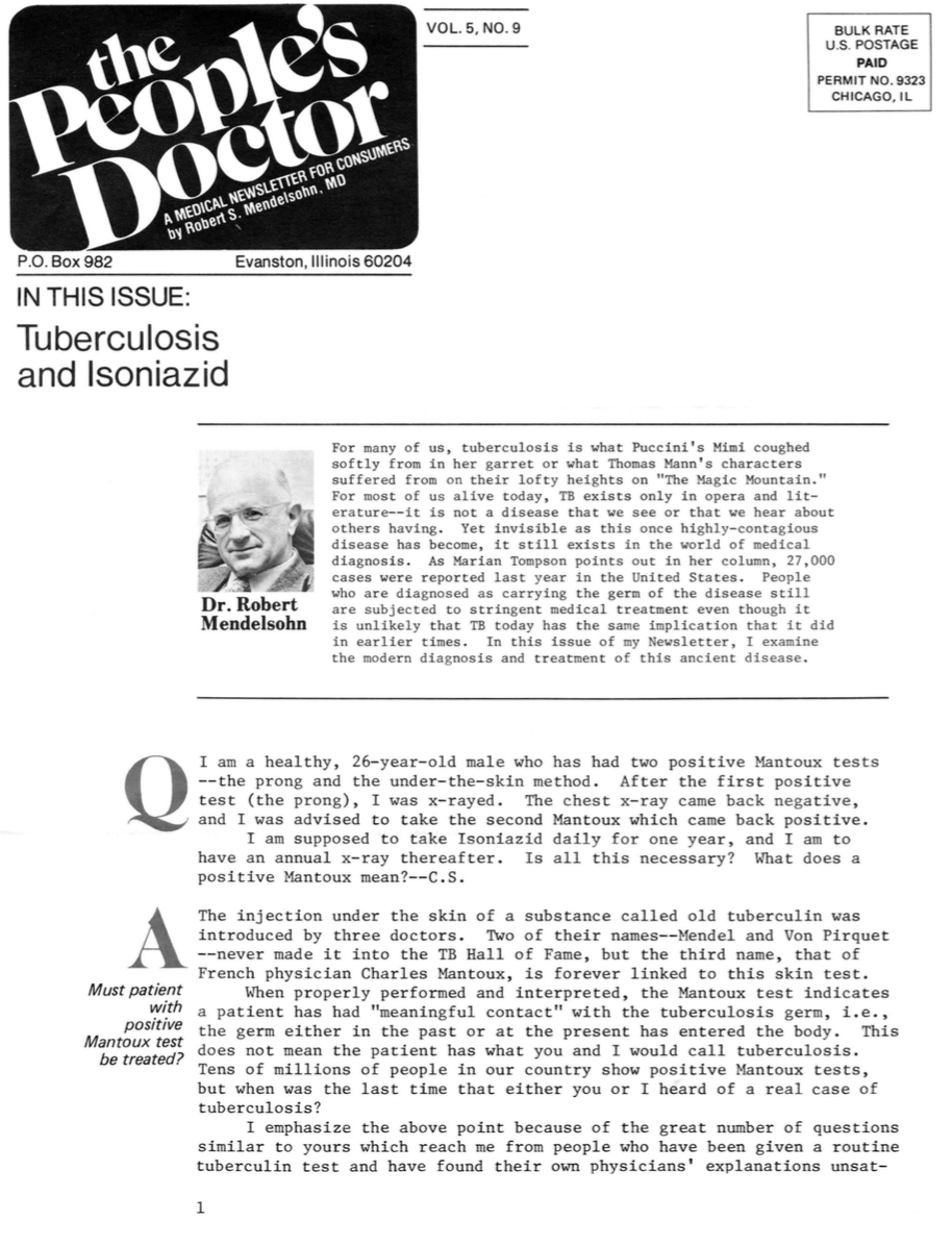 Tuberculosis and Isoniazid