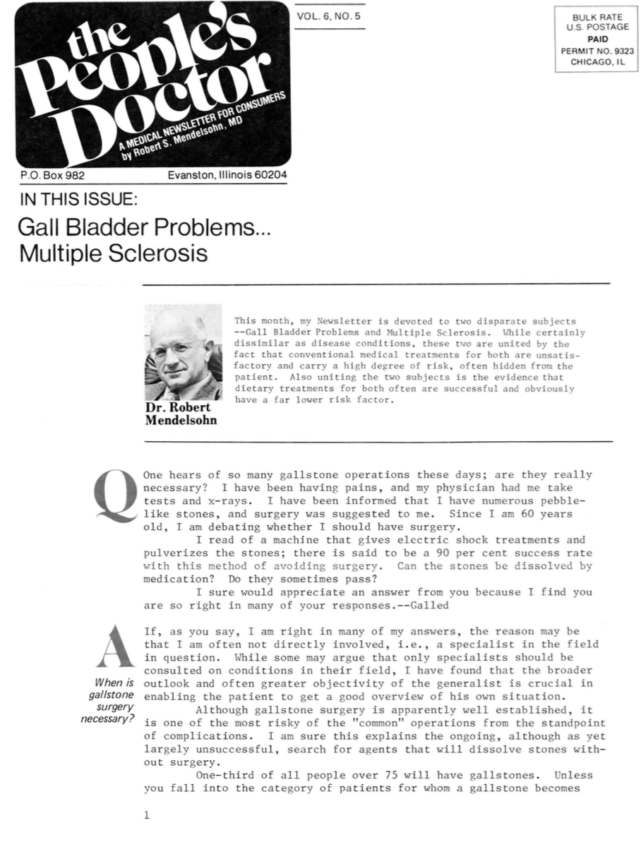 Gall Bladder Problems…Multiple Sclerosis