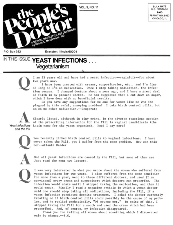 YEAST INFECTIONS…Vegetarianism